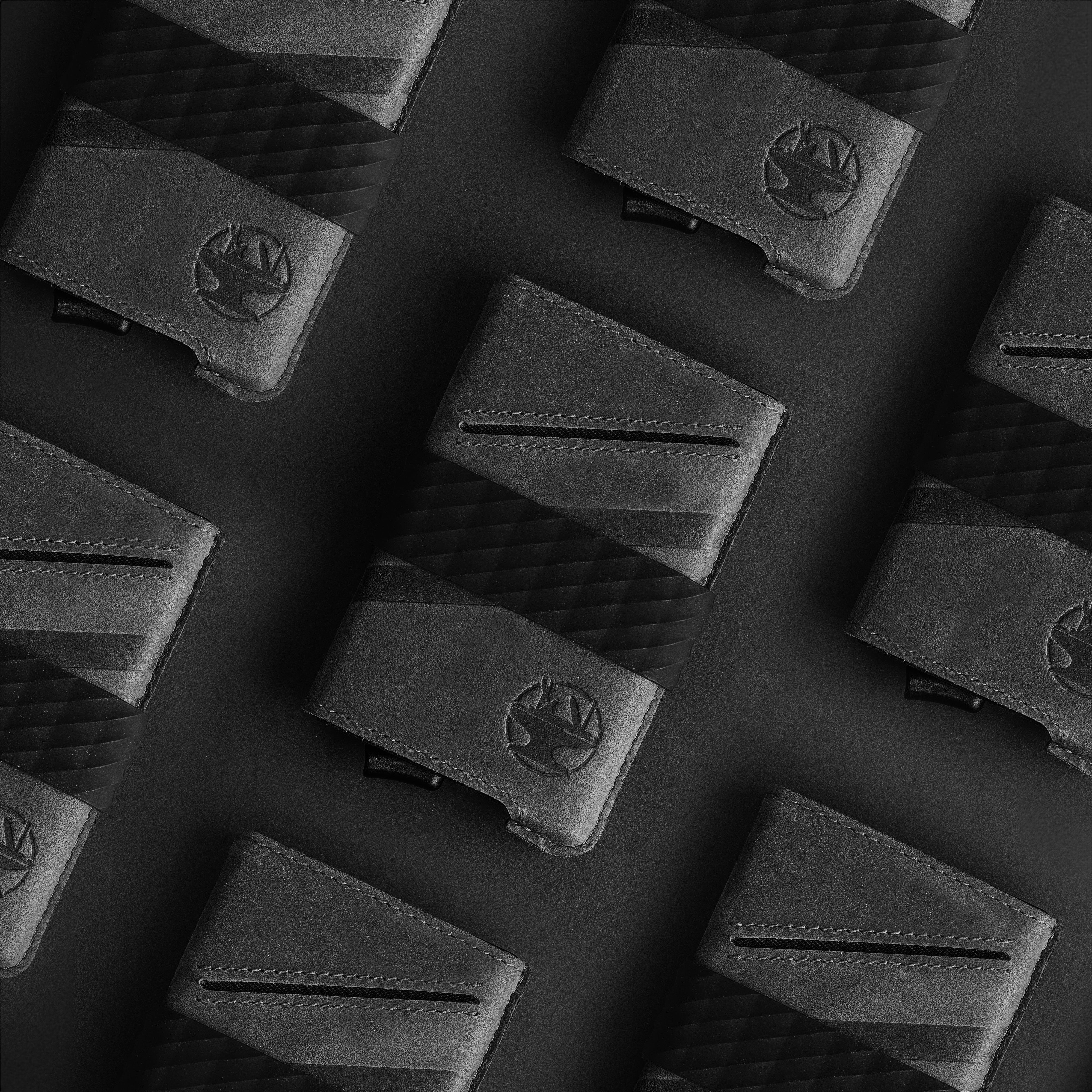 Black Smith Wallet by Engineered By Hacksmith, slim wallet with sleek design and multiple card slots.