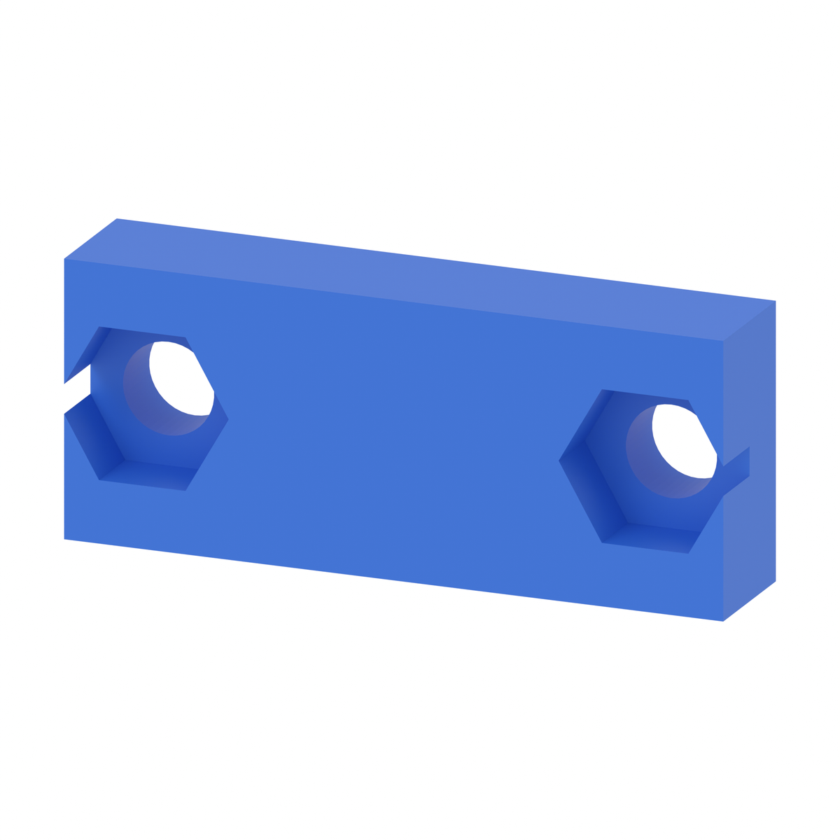 3D printable motor clamp from Hacksmith Industries' Hack Blocks building set, shown in a cart, designed for engineering projects.