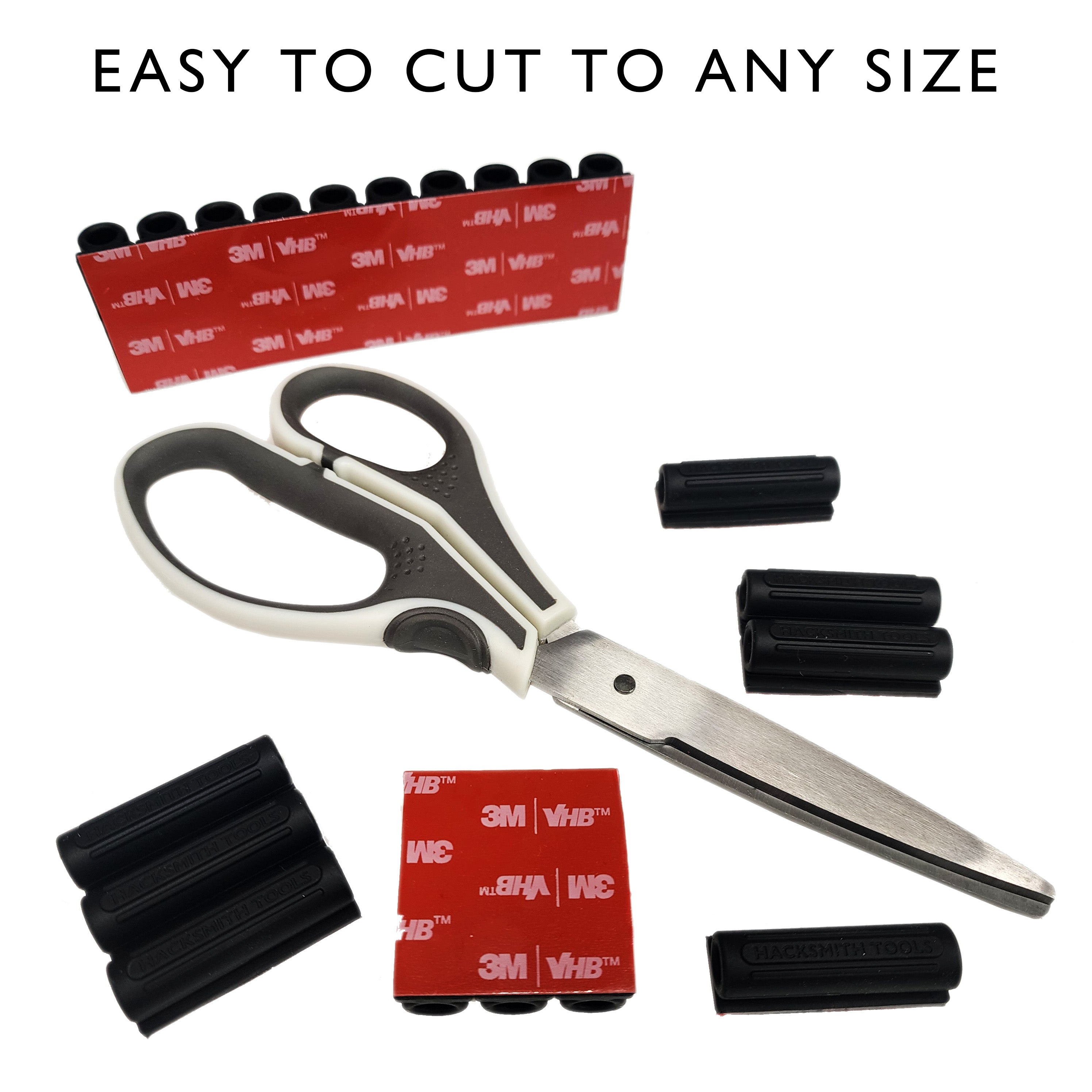 Hacksmith Tools drill bit-holder bandolier with 10 slots, easy-to-cut tool accessory for organizing and carrying drill bits.