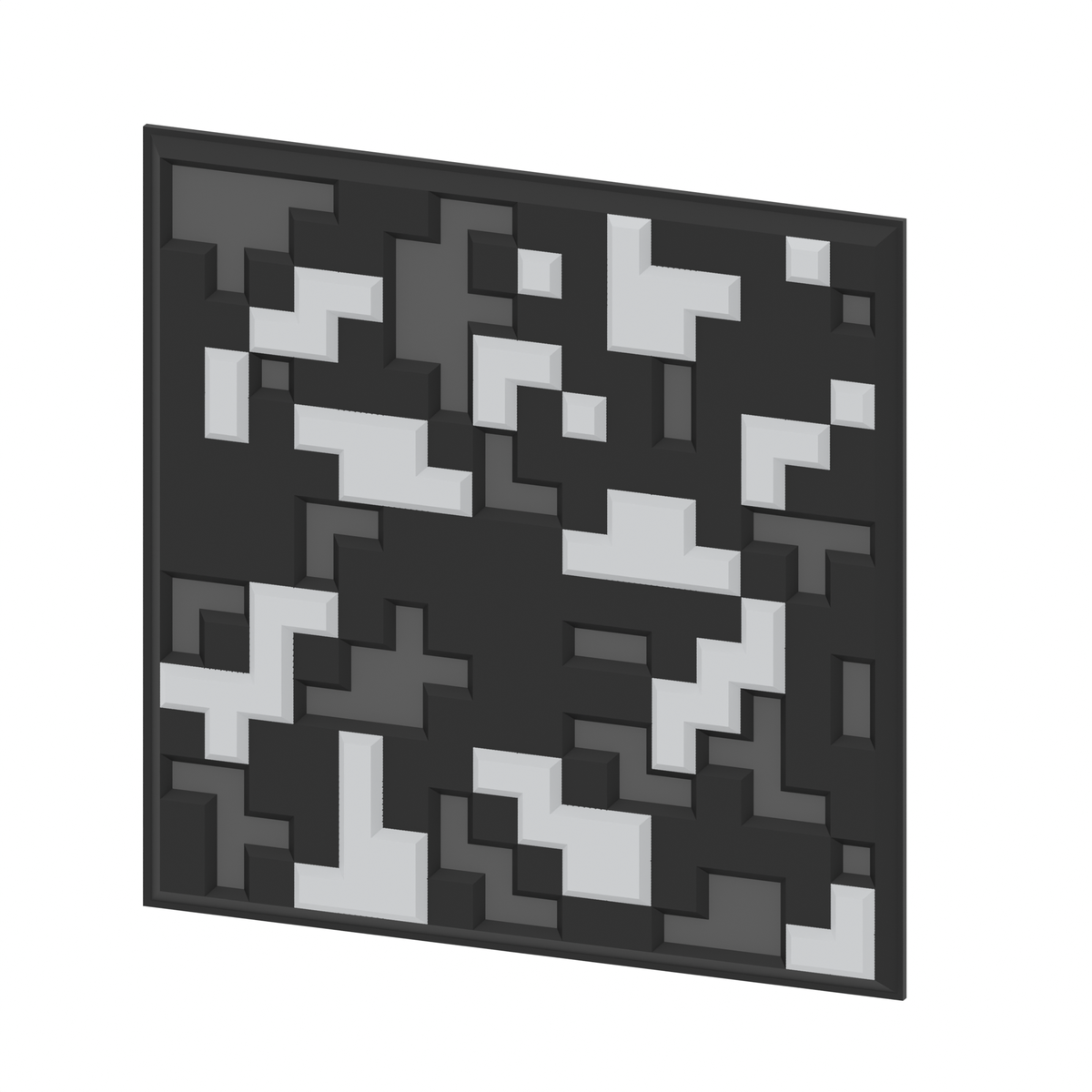 3D printable fascia block in diorite color from Hacksmith Industries' Hack Blocks building set, designed for creative 3D print projects.