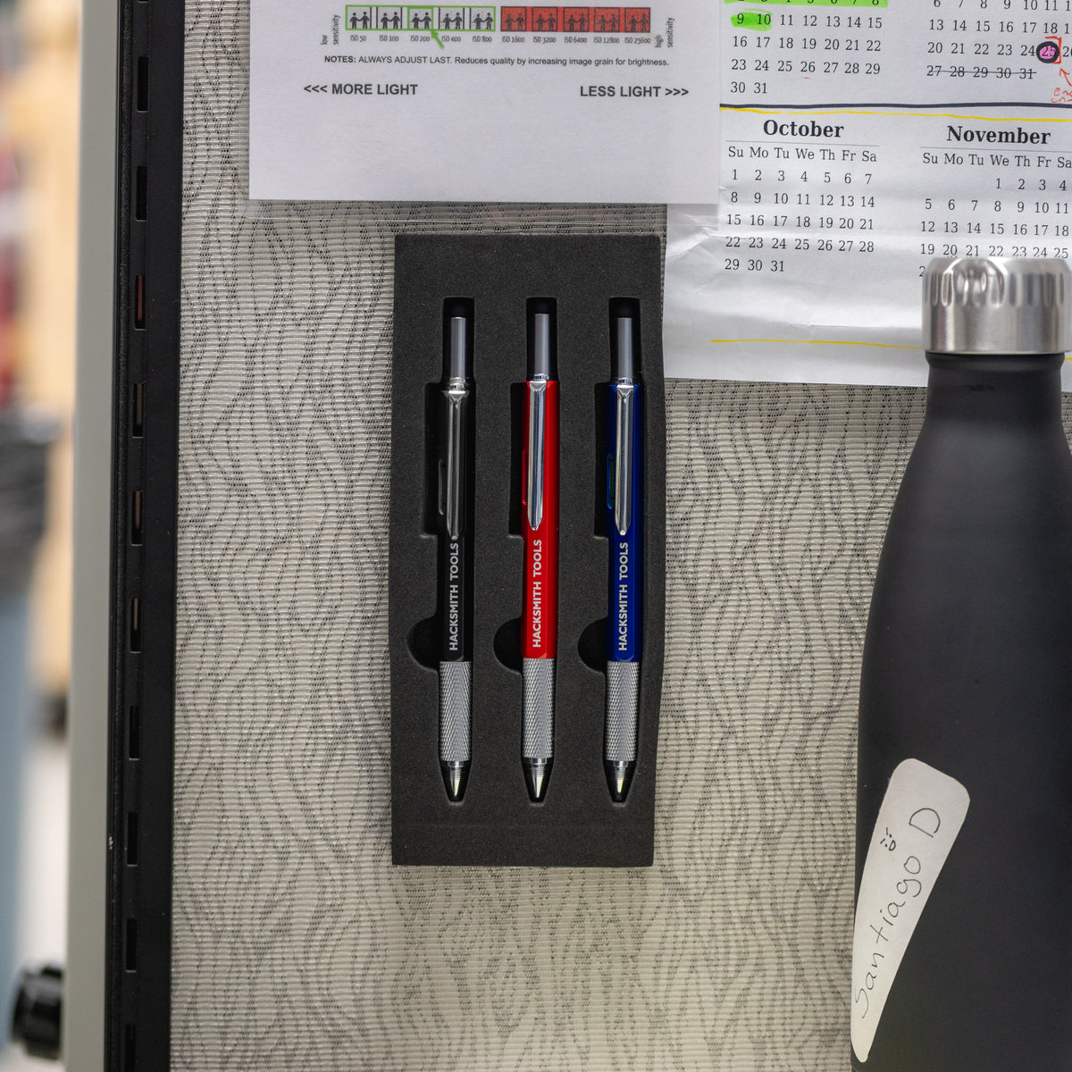 Aluminium 7-in-1 Tool Pen by Hacksmith Tools showing multiple integrated tools in a compact pen design.