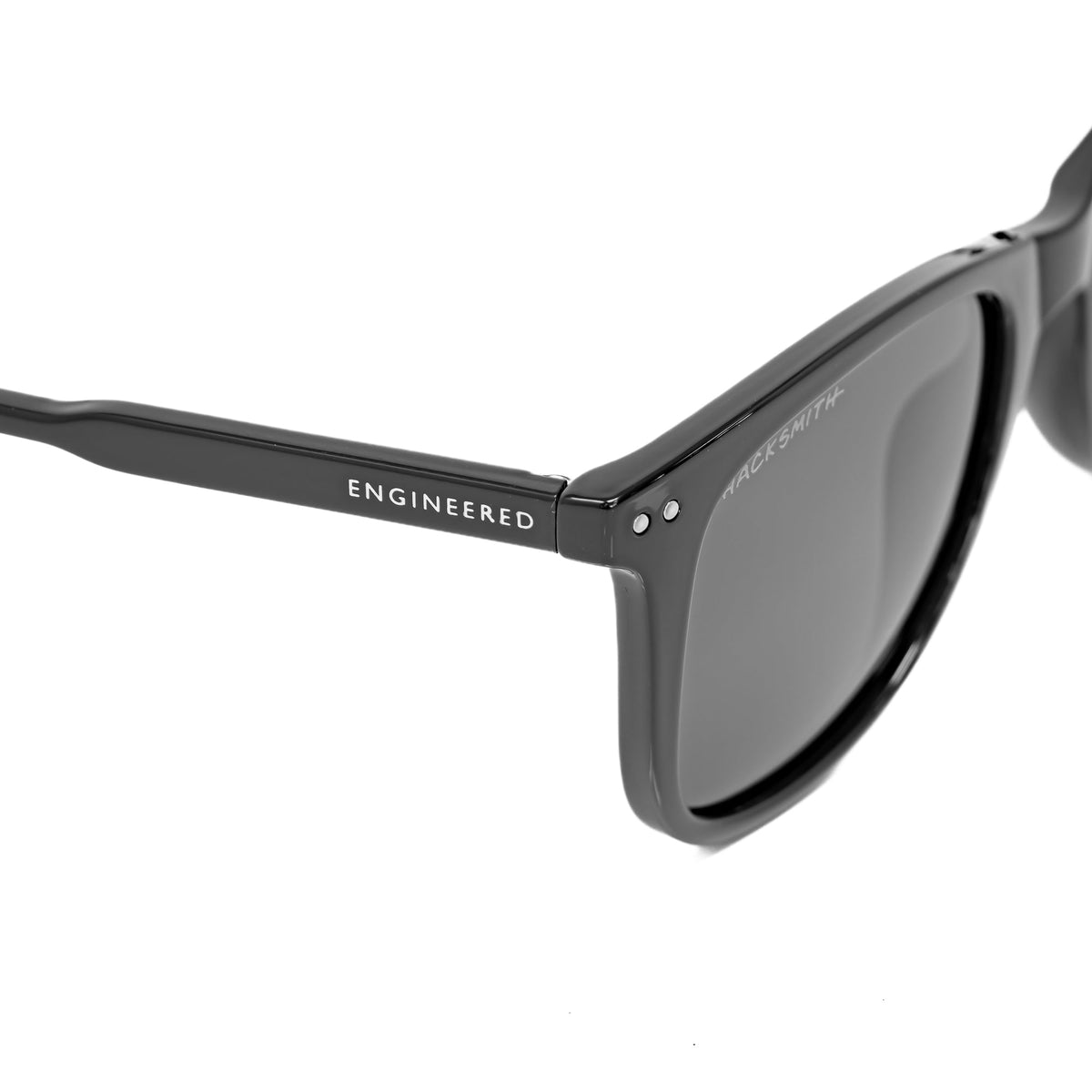 The Smith Shades accessory by Engineered By Hacksmith featuring sleek black sunglasses with a modern design.
