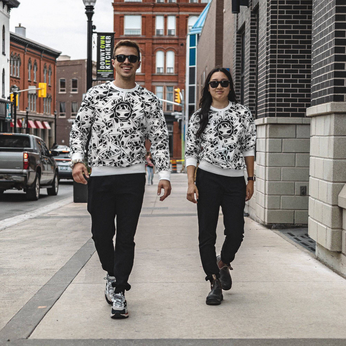 Engineered By Hacksmith sensory overload sweatshirt in XS, featuring bold design and comfortable fabric for everyday wear.