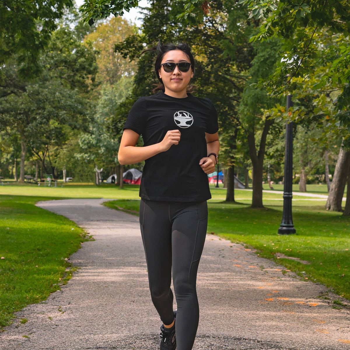 Women's Smith Shirt by Engineered By Hacksmith, light-colored casual top with button details and fitted style.