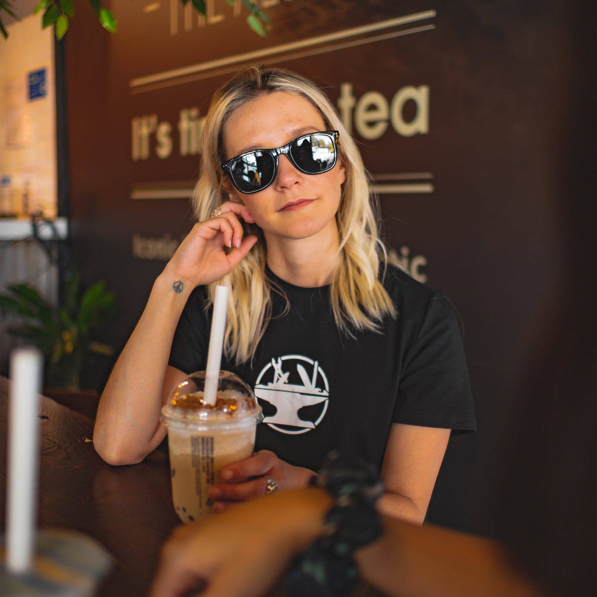 Women's Smith shirt by Engineered By Hacksmith, lightweight casual top in a soft fabric, shown in a close-up front view.