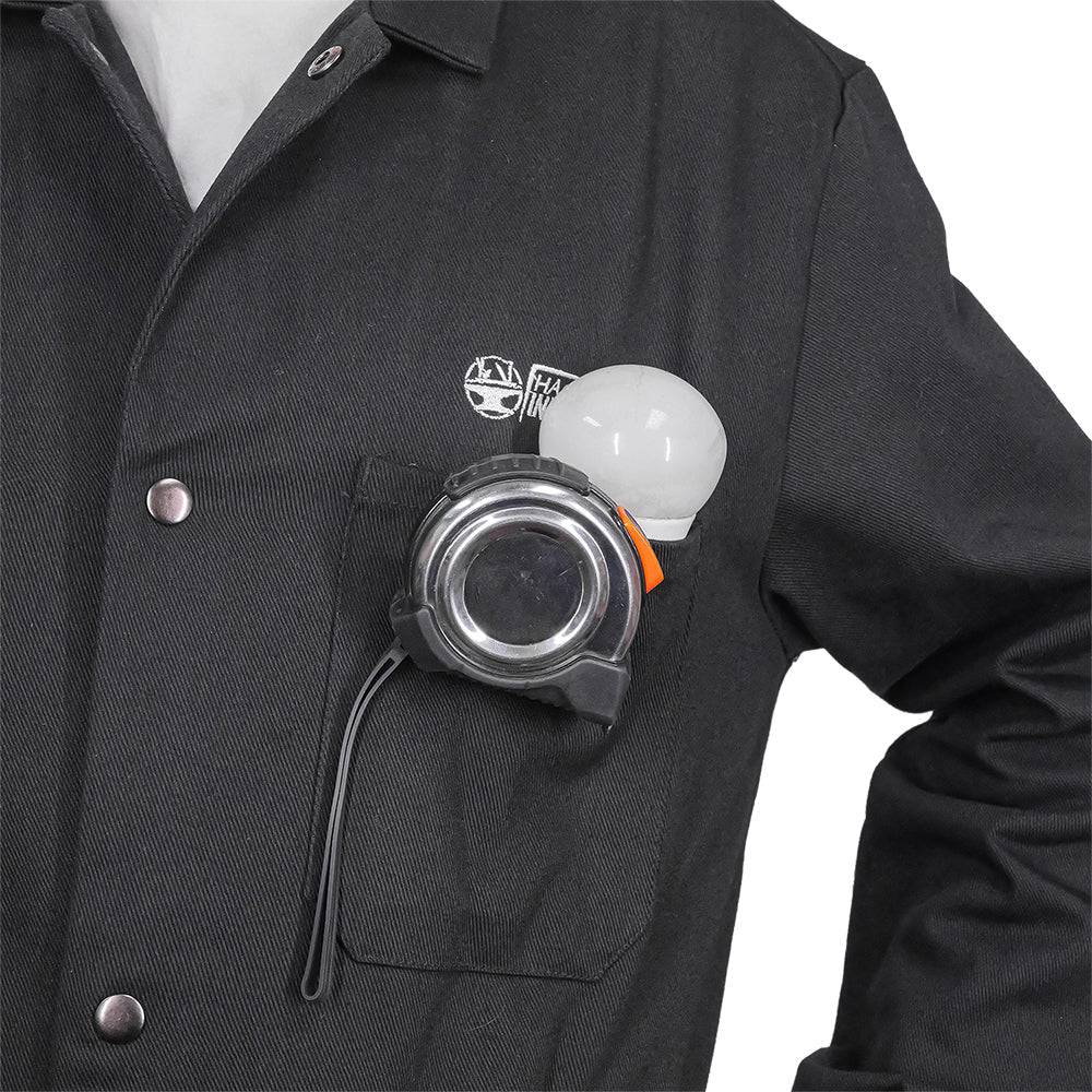 Fire-resistant shop coat from Engineered By Hacksmith, durable workwear in XS size with protective fire-resistant material.