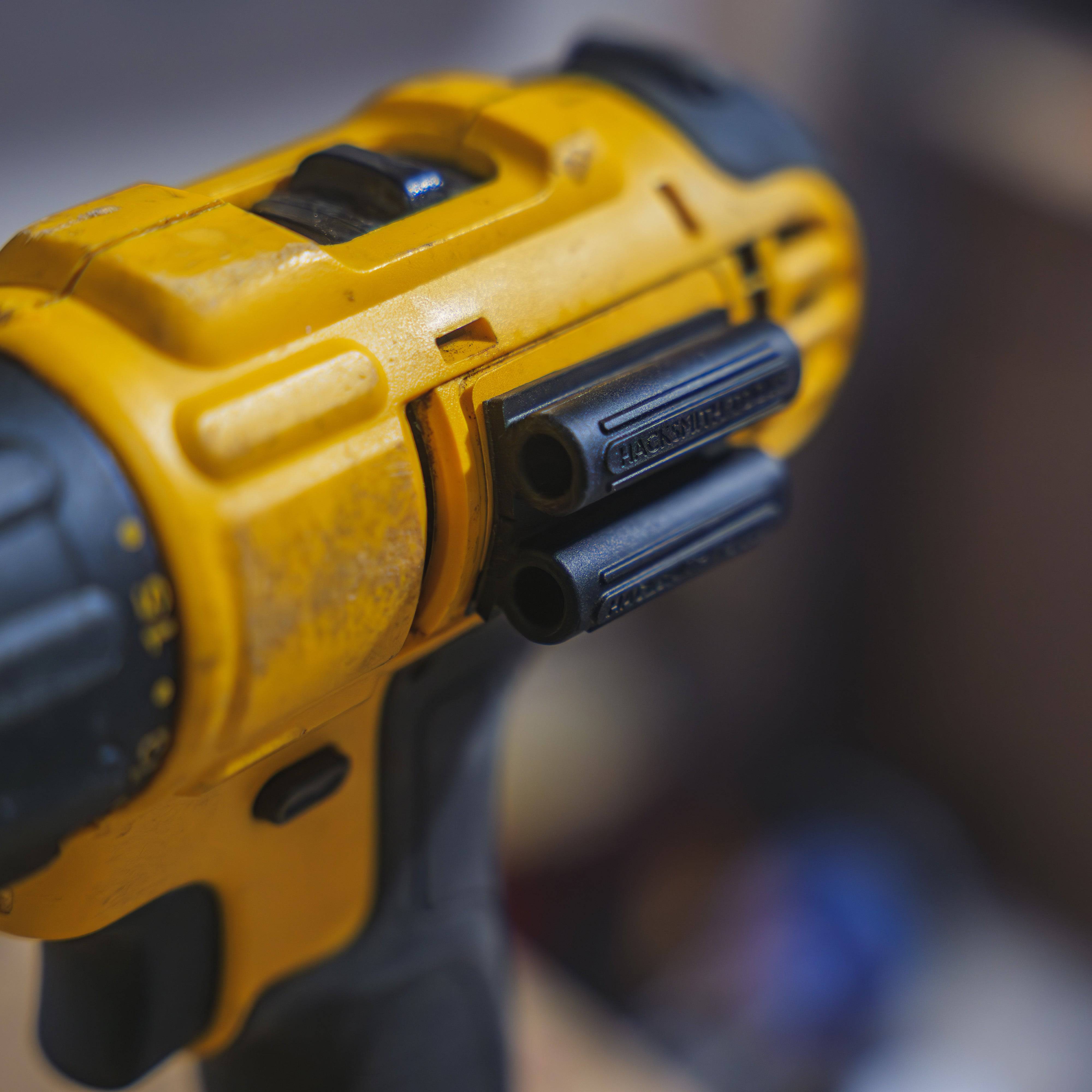 Hacksmith Tools 10-slot drill bit holder bandolier for organizing and carrying drill bits efficiently.
