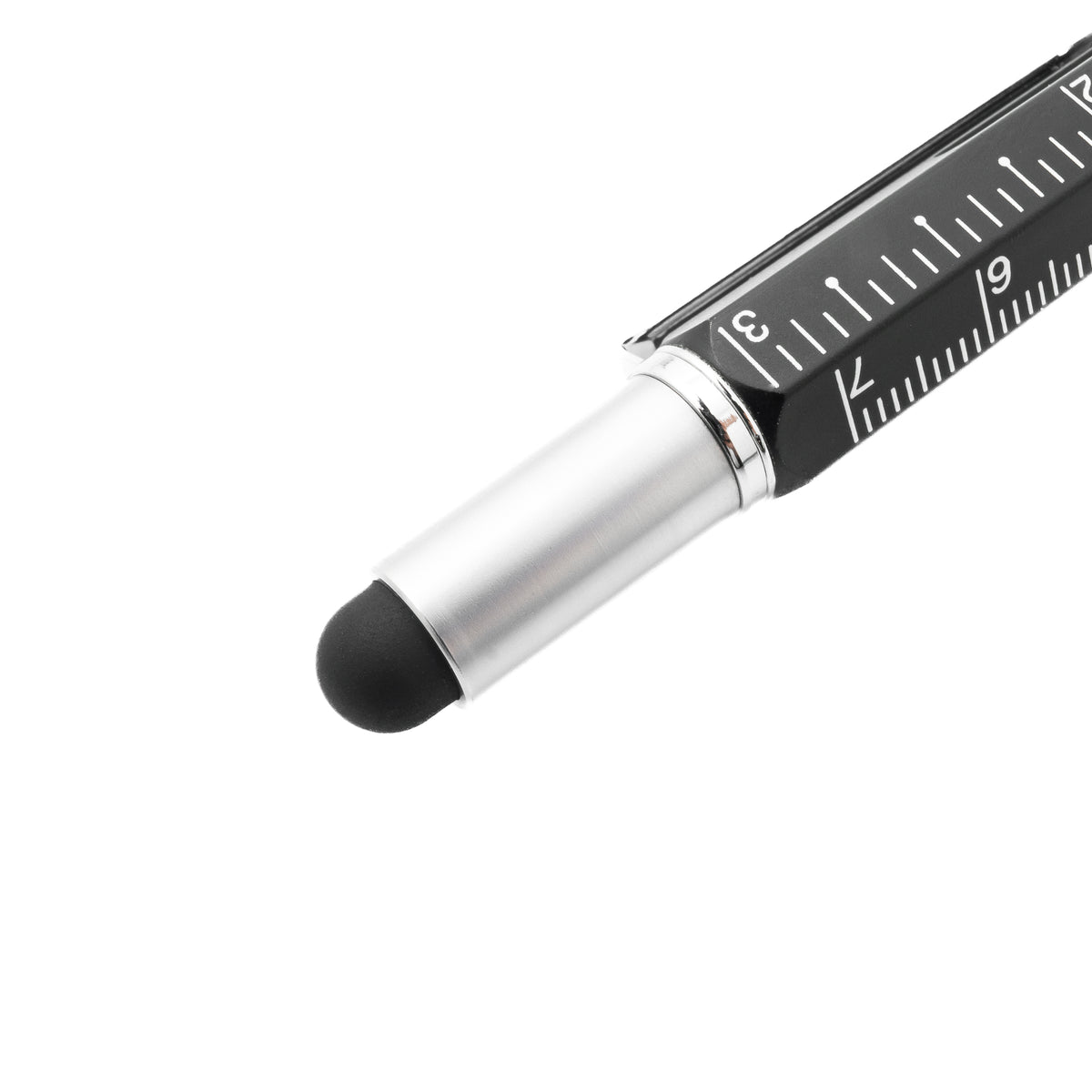 Black Hacksmith Tools aluminum 7-in-1 tool pen with multiple tools integrated for versatile use.