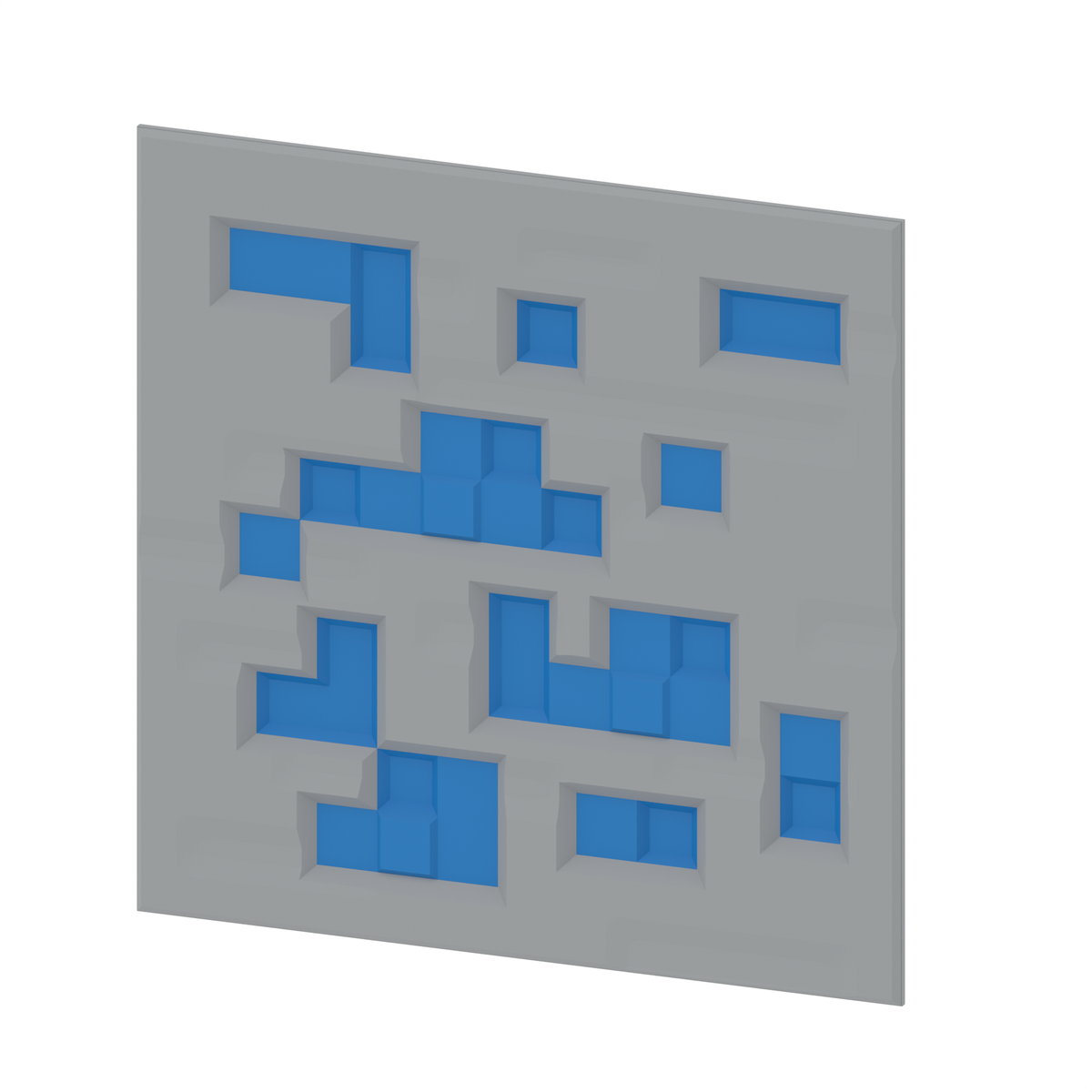 3D printable fascia block featuring lapis ore design from Hacksmith Industries' Hack Blocks building set.