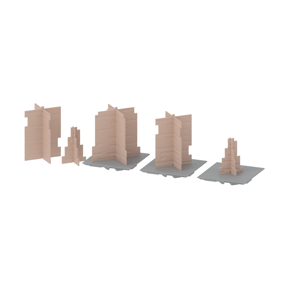 3D printable Hack Blocks building set by Hacksmith Industries, featuring fascia and stalagmite designs for creative construction.