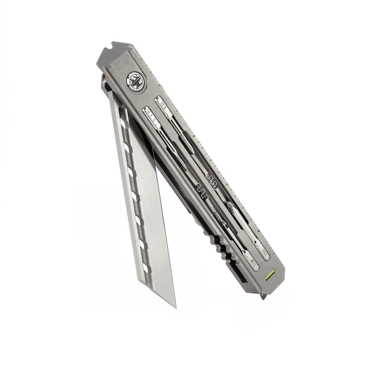Hacksmith Tools Smith Blade PRO 21-in-1 pocket tool knife with multiple blades and functions, compact and versatile for everyday use.