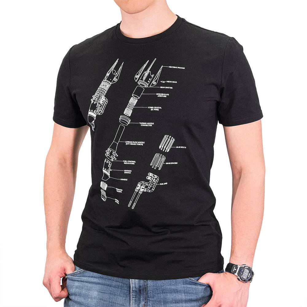 Lightsaber Blueprint T-Shirt - Hacksmith.store