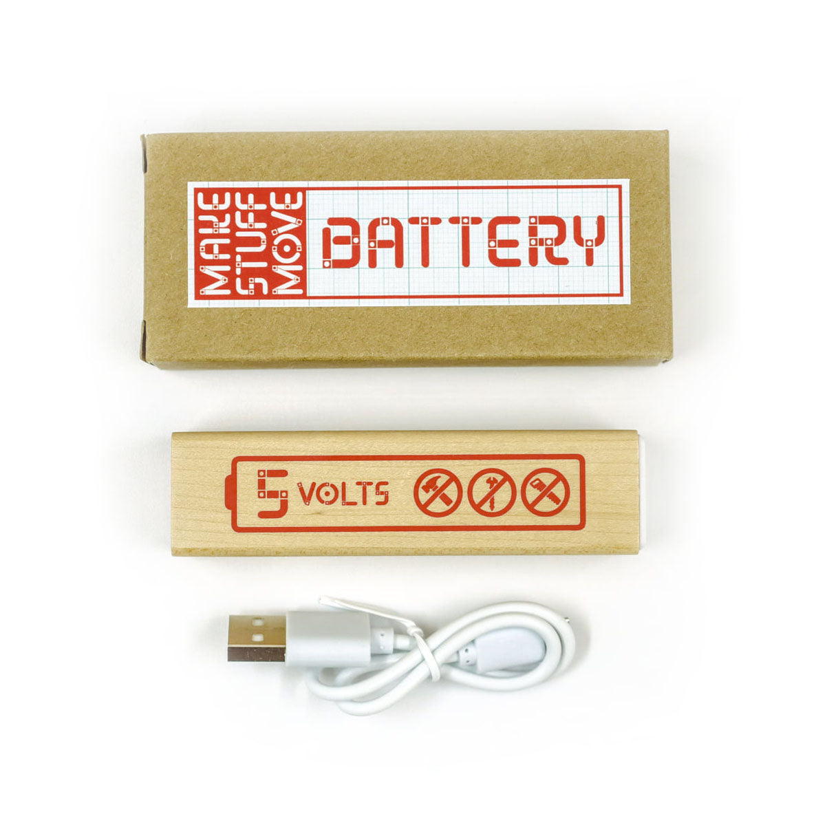 Wooden USB Power Bank - 2200mAh-0